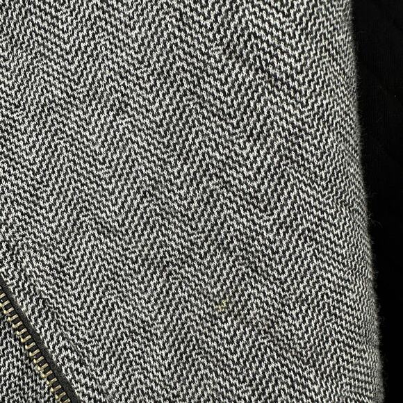 Cabi Herringbone Cotton Quilted Moto Jacket‎ Women's Size Medium FLAWED - Picture 4 of 16